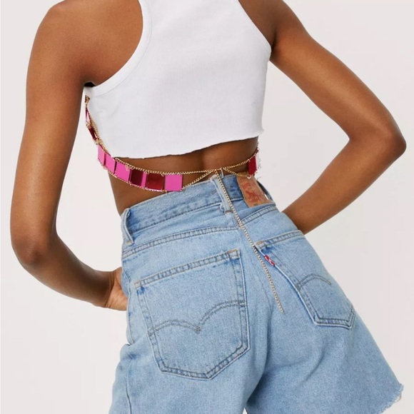 Embellished Triangle Chain Bra Top - Picture 4 of 4